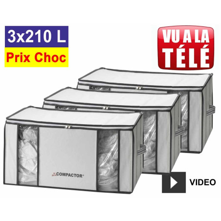 3 Housses de rangement sous vide Compactor 210L