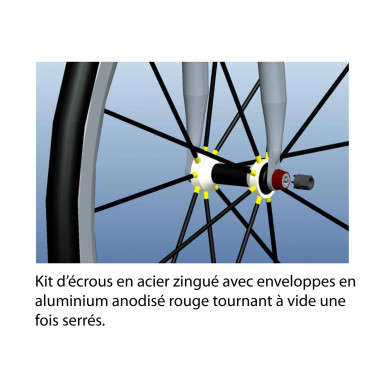 Antivol roues de velo ecrou M9