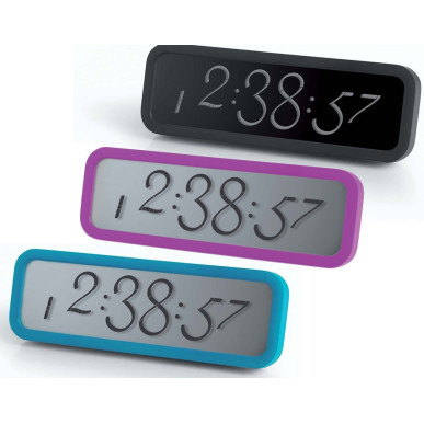 Réveil chiffres cursifs Script Lexon - réveil LED avec écran LCD, bleu