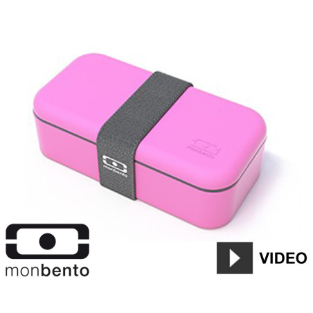 Boîte repas bento 0.5L, lunchbox alimentaire 1 compartiment Rose