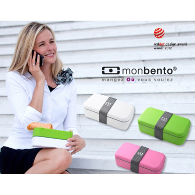 Boîte repas bento 0.5L, lunchbox alimentaire 1 compartiment Rose