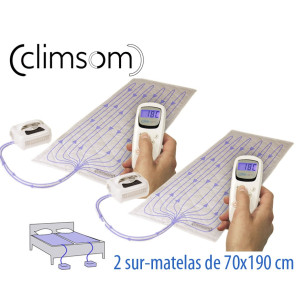 2 Sur-matelas rafraîchissants Climsom 70x190