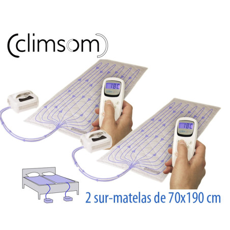 2 Sur-matelas rafraîchissants Climsom 70x190