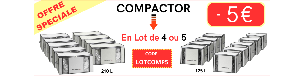 Compactor pas cher : rangement sous vide et housse gain volume armoire